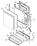 DOOR Diagram and Parts List for DWU7910BAM  Maytag Dishwasher