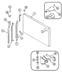 FREEZER OUTER DOOR Diagram and Parts List for RTM1500DAE  Maytag Refrigerator