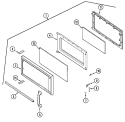 DOOR Diagram and Parts List for CME9010DAE  Maytag Microwave