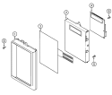 Part Location Diagram of 4358551 Whirlpool Control Panel Frame - White
