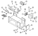 MOTOR Diagram and Parts List for VM12AM  Maytag Microwave
