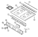 TOP ASSEMBLY Diagram and Parts List for CHG9800BAB  Maytag Range