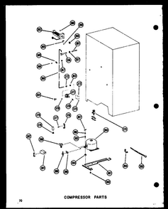 Compressor Parts Diagram and Parts List for SDI22N-P60201-65W  Amana Refrigerator