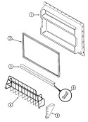 FREEZER INNER DOOR Diagram and Parts List for RB213AM  Magic Chef Refrigerator