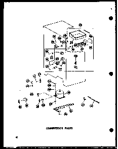 Compressor Parts Diagram and Parts List for SD19W-C-P60340-23WC  Amana Refrigerator