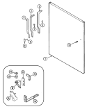 FRESH FOOD OUTER DOOR Diagram and Parts List for CT19Y5FW  Crosley Refrigerator