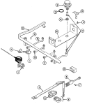 GAS CONTROLS (D3167XUxLT) Diagram and Parts List for D3167XUALT  Maytag Range
