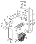 FREEZER COMPARTMENT Diagram and Parts List for JRSD249KA  Jenn-Air Refrigerator