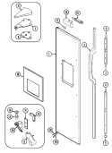 Part Location Diagram of 72341-105-BK Whirlpool PANEL, FRZ. DOOR (BLK)