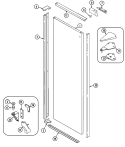 Part Location Diagram of 61001249 Whirlpool TRIM PERIMETER (TOP) **NLA*