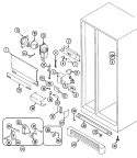 FRESH FOOD COMPARTMENT Diagram and Parts List for KG66U51  Maytag Refrigerator