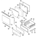 DOOR / DRAWER Diagram and Parts List for CRGA300AAW  Admiral Range