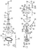 TRANSMISSION (W225LM / LV SERIES 10) Diagram and Parts List for W225LM  Magic Chef Washer