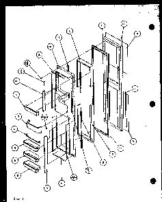 Freezer Door Diagram and Parts List for SZD20MPL-P1120204WL  Amana Refrigerator