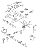 TOP ASSEMBLY Diagram and Parts List for N4251WTW  Norge Range