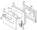 DOOR Diagram and Parts List for CG4151WTA  Crosley Range