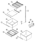 SHELVES & ACCESSORIES Diagram and Parts List for GS20B4D3EV  Maytag Refrigerator