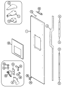 FREEZER OUTER DOOR Diagram and Parts List for JRSD279W  Jenn-Air Refrigerator