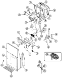 ICE & WATER DISPENSER Diagram and Parts List for RC224ADV  Amana Refrigerator