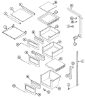 SHELVES & ACCESSORIES Diagram and Parts List for RC244ADV  Magic Chef Refrigerator