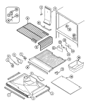 FREEZER COMPARTMENT Diagram and Parts List for JRTF1950A  Jenn-Air Refrigerator