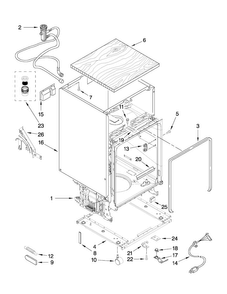 Tub And Frame Parts Diagram and Parts List for MDC4809AWB3  Maytag Dishwasher