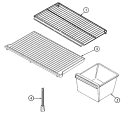 SHELVES & ACCESSORIES Diagram and Parts List for GT15Y6A  Maytag Refrigerator