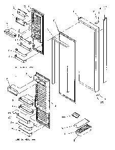 Refrigerator Door Diagram and Parts List for 2599A-P1190419WL  Amana Refrigerator