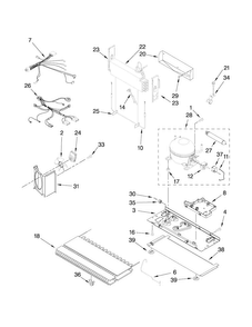 Unit Parts Diagram and Parts List for MFF2558VEB3  Maytag Refrigerator