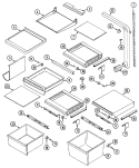 Part Location Diagram of 61001622 Whirlpool HOLDER, WINE BOTTLE