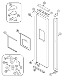 FREEZER OUTER DOOR Diagram and Parts List for RCW2000DAE  Maytag Refrigerator