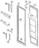 FREEZER INNER DOOR Diagram and Parts List for RCW2000DAE  Maytag Refrigerator