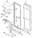 FRESH FOOD INNER DOOR Diagram and Parts List for RCW2000DAE  Maytag Refrigerator