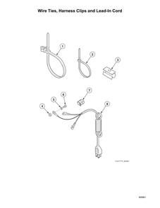 Wire Ties/Harness Clips/Lead-In Cord Diagram and Parts List for AFNE9BSP115TN13  Speed Queen Washer
