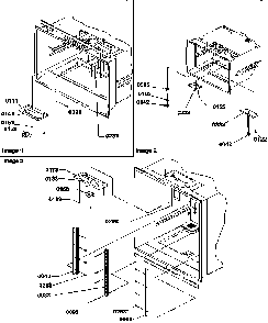 Shelf Ladders/light Assemblies Diagram and Parts List for BXF19TW-P1311901WW  Amana Refrigerator
