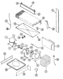 UNIT COMPARTMENT & SYSTEM Diagram and Parts List for GT17B6N3EA  Maytag Refrigerator