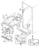 FRESH FOOD COMPARTMENT Diagram and Parts List for GT17B6N3EA  Maytag Refrigerator