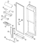 FRESH FOOD INNER DOOR Diagram and Parts List for JRSD209B  Jenn-Air Refrigerator