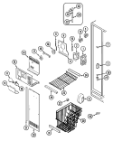 FREEZER COMPARTMENT Diagram and Parts List for JRSD229A  Jenn-Air Refrigerator