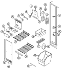 FREEZER COMPARTMENT Diagram and Parts List for GS20B6N3EA  Maytag Refrigerator