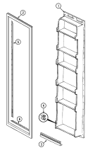 FREEZER INNER DOOR Diagram and Parts List for GS20B6N3EA  Maytag Refrigerator