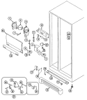 FRESH FOOD COMPARTMENT Diagram and Parts List for GS20B6N3EA  Maytag Refrigerator