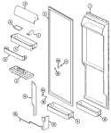 FRESH FOOD INNER DOOR Diagram and Parts List for JRSD209TB  Jenn-Air Refrigerator
