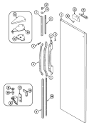 FRESH FOOD OUTER DOOR Diagram and Parts List for RST2200EAM  Maytag Refrigerator