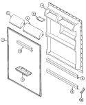 FRESH FOOD INNER DOOR Diagram and Parts List for GT21A83V  Admiral Refrigerator