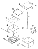 SHELVES & ACCESSORIES Diagram and Parts List for GS22Y9DV  Maytag Refrigerator