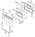 DOOR (SER. PRE. 12) Diagram and Parts List for CFE9000BCB  Maytag Range