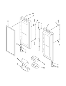 Refrigerator Door Parts Diagram and Parts List for JFC2290VEM8  Jenn-Air Refrigerator