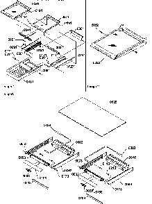 Shelving Assemblies Diagram and Parts List for TR525SL-P1182804WL  Amana Refrigerator