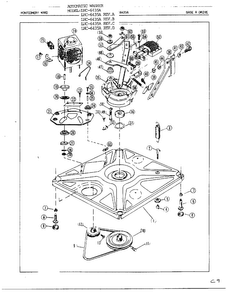 Base And Drive Diagram and Parts List for 6435A  Norge Washer